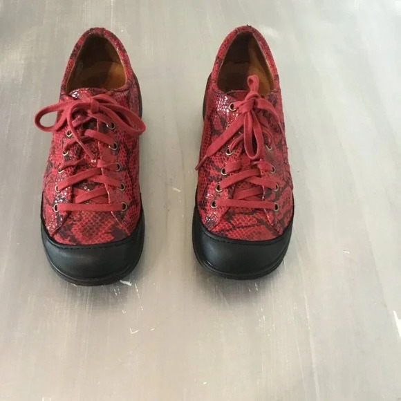 Portofino Comfort Shoes Womens  Pattern Leather Sneakers Red SZ 38 EUR - Picture 8 of 16